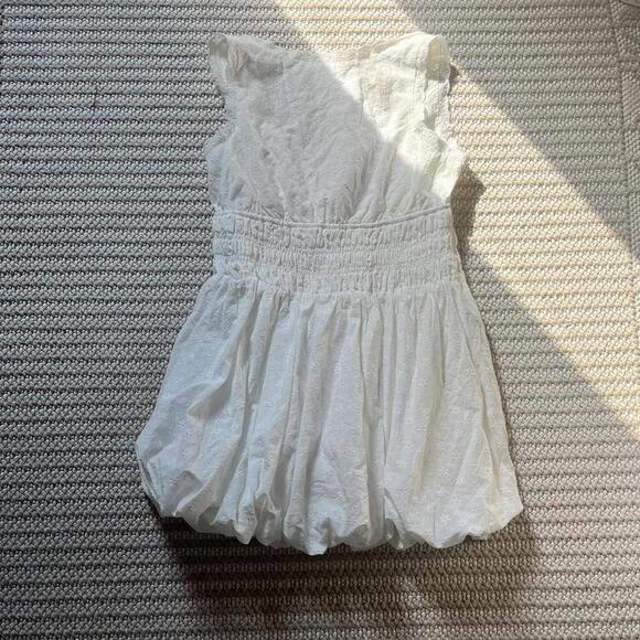 Princess Polly Vittoria Bubble Hem Mini Dress White - Picture 3 of 6